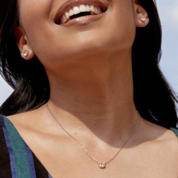 Coach Open Circle Necklace & Tea Rose Stud Earrings Set - Picture 6 of 15